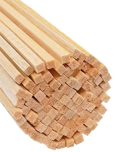 Bud Nosen Balsa Wood Strips, 1/8" x 1/8" x 24", 100/pkg.