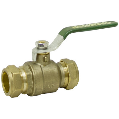 1" Copper Compression 200 PSI Brass Ball Valve