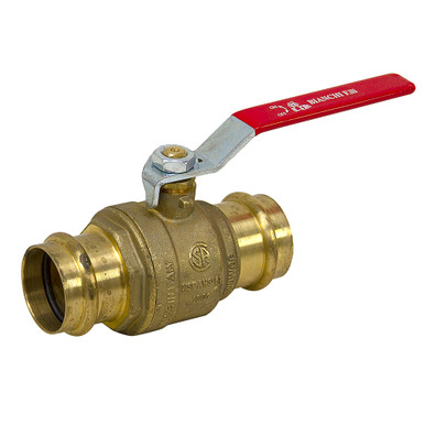 1.62" (42mm) 600 PSI Press-Fit Brass Ball Valve Bianchi 537000080A