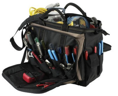 CLC Custom Leather Craft Soft Side Tool Bags, 57 Compartments, 14 in X 7 in, 1/EA, #1539