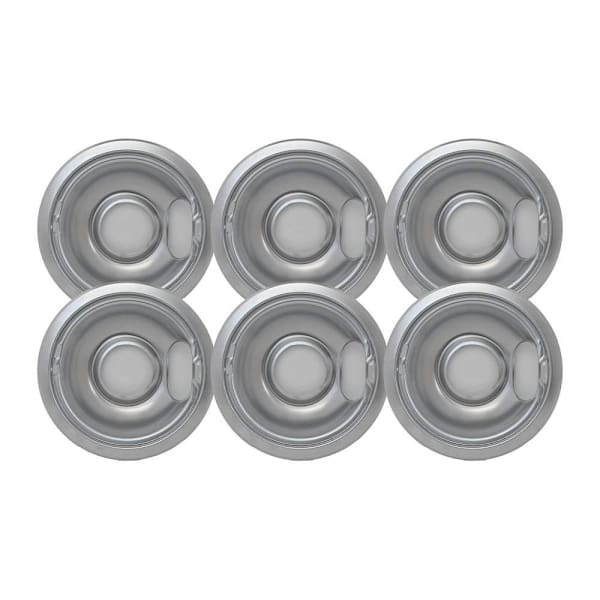 6" Chrome Drip Bowl For Ge/Hotpoint, Package Of 6