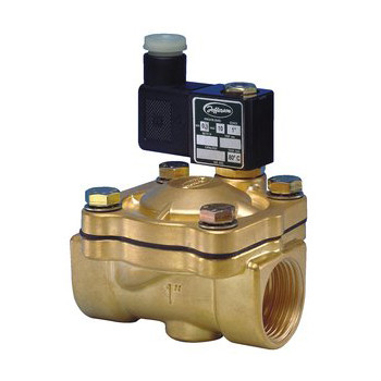 Jefferson Valves 2036 Series 1/2 in. Normally Closed Brass General Purpose 2-Way Solenoid Valve w/ Nitrile Rubber Seal - NPT