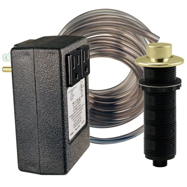 Westbrass Sink Top Air Switch And Dual Outlet Box, Polished Brass