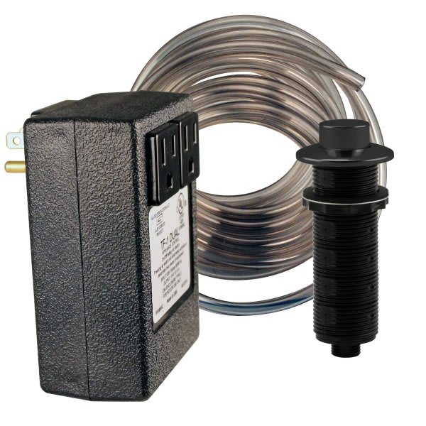 Westbrass Sink Top Air Switch And Dual Outlet Box, Matte Black