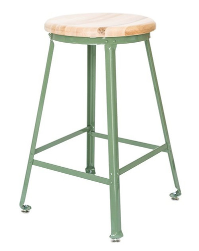 Montisa Learning Angle Steel Stools Wood Seat, 20"