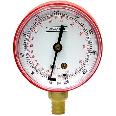 500 PSI Pressure 2.5" Dia. Dry Lower Mount 1/8" NPT Plastic Gauge Versa