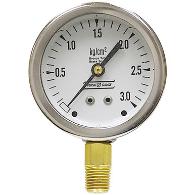 3 kg/cm² Pressure 2.5" Dia. Dry Lower Mount 1/4" NPT Steel Gauge Versa V2351YEE4
