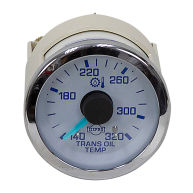 24 Volt DC Transmission Oil Temperature Gauge 140-320 Degrees with Sensor and Harness