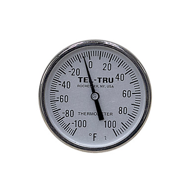 `-100-100° F 1-3/4" Face 8" Stem Thermometer Teltru GT100R Series 16100851