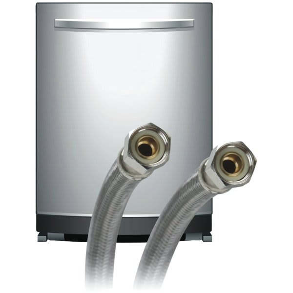 Fluidmaster 3/8 Inch Compression 60 Inch Braided Dishwasher Connector With Elbow