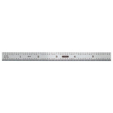 General Tools Industrial Steel Rules, 6 in X 15/32 in, Polished Stainless Steel, Flexible, 1 EA, #616
