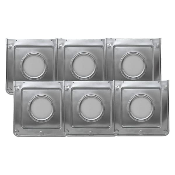 Chrome Gas Range Drip Pan For Ge/Hotpoint, Package Of 6