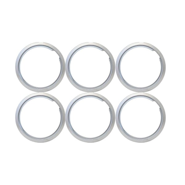 Universal 8" Chrome Trim Ring, Package Of 6