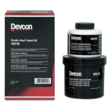 Devcon Plastic Steel Liquid (B), 1 lb, Dark Grey, 1/EA