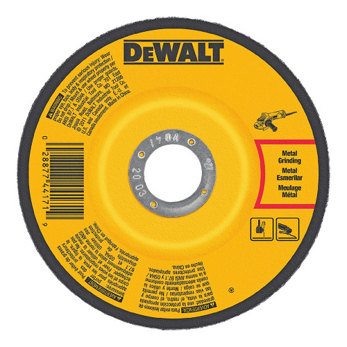 DeWalt Type 27 Depressed Center Metal Grinding Wheel, 4-1/2" x 1/4" x 5/8"