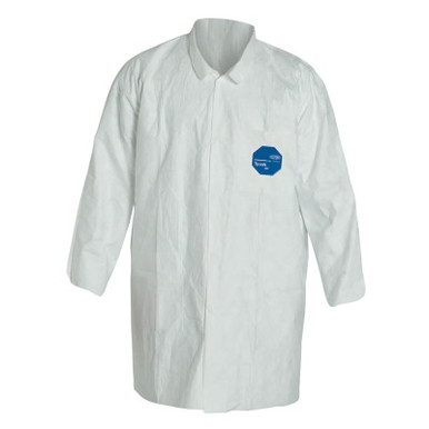 DuPont Tyvek Lab Coats Two Pockets, Small, Tyvek, 30/CA, #TY212SWHSM003000