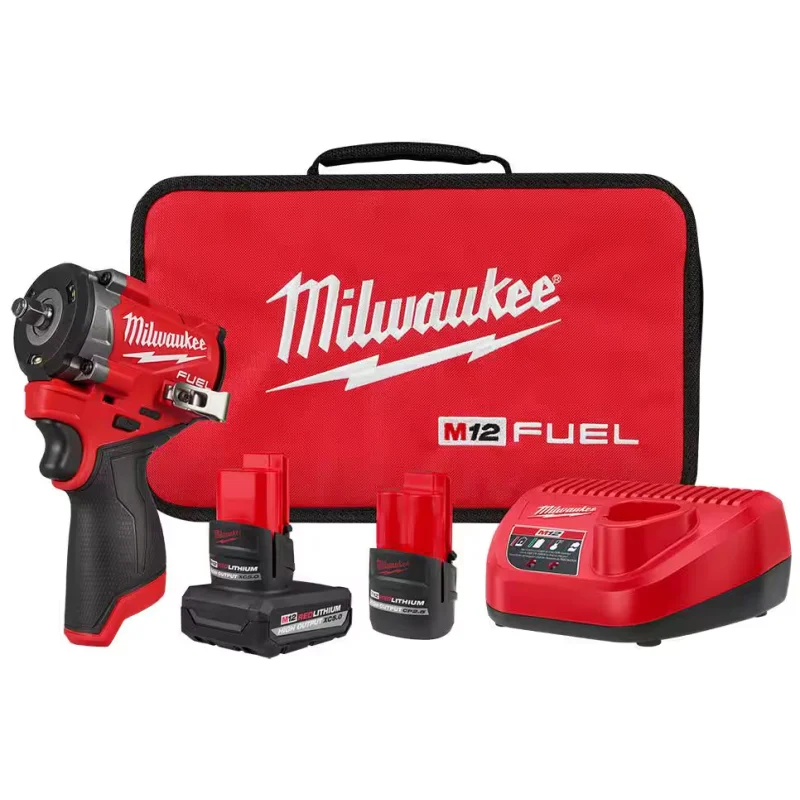 2562-22 Milwaukee M12 Fuel Stubby 3/8″ Impact Wrench Kit
