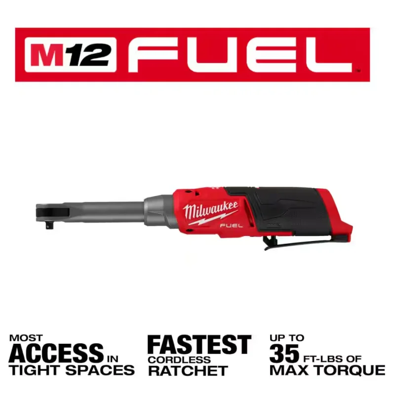 2569-20 Milwaukee M12 Fuel 3/8″ Extended Reach High Speed Ratchet (Tool Only)
