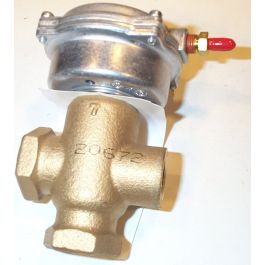 Siemens 257-02067B 1/2" 3-Way Pneumatic Actuator Mixing Valve 3-8PSI 1.6Cv