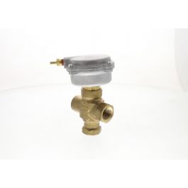 Siemens 257-02068B 1/2" 3-Way Pneumatic Actuator Mixing Valve 3-8PSI 2.5Cv