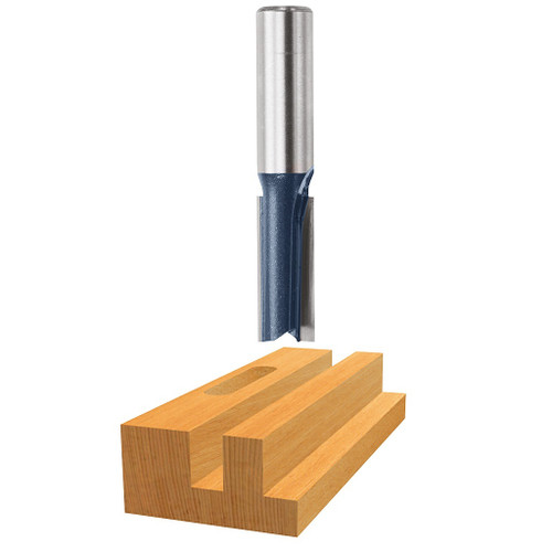 Bosch Carbide-Tipped Double Flute Straight Router Bit, 1/2" x 1-1/2"