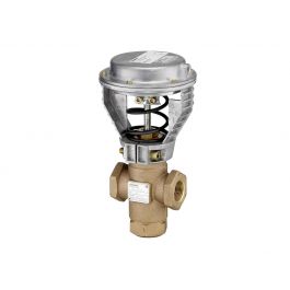 Siemens Building Technology 270-03200 1/2" 3-Way Mixing Pneumatic Actuator Valve Assembly 10-15 PSI 2.5Cv