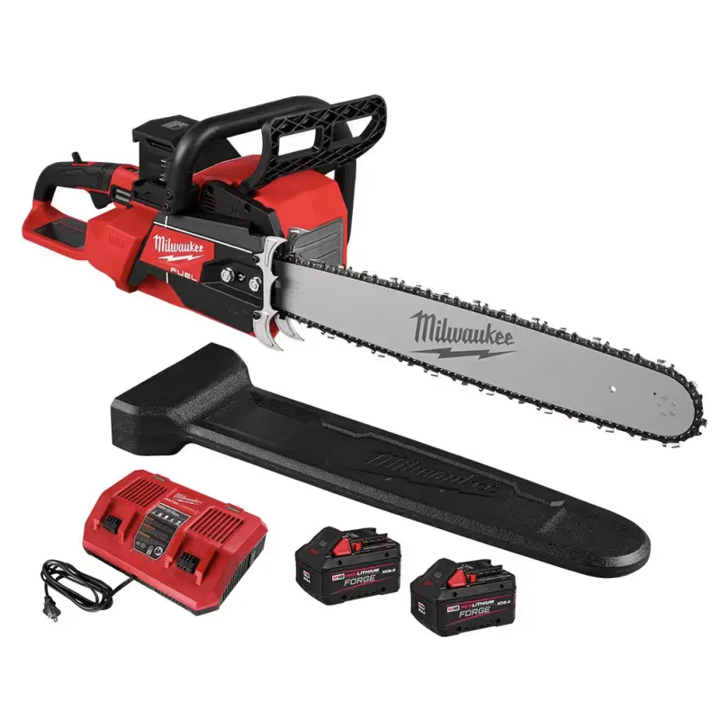 2827-22 Milwaukee M18 Fuel 20″ Dual Battery Chainsaw Kit