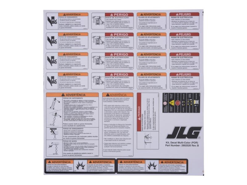 JLG Part # 2902526 – Decal Multi-Color (Por) Kit | Fits JLG 1930ES / 2646ES / 3246ES