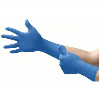 Ansell SafeGrip SG-375 Latex Exam Gloves, Small, Natural Rubber Latex, Blue, 50/BX, #SG375S
