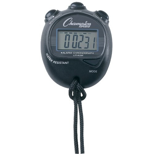 Champion Sports Big Digital Display Stopwatch, Black