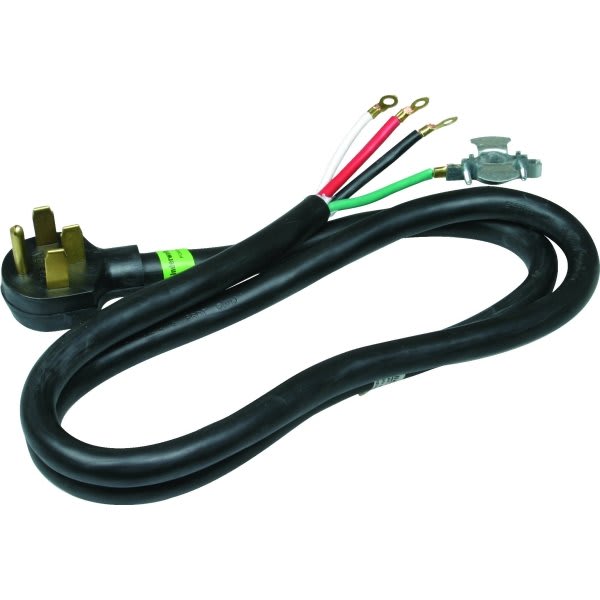 Prime Wire & Cable6ft Srdt 50 Amp Indoor 4-Wire Range Power Cord (Black)