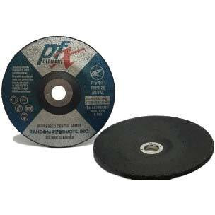 PFX Metal Grinding Wheel, 4 1/2" X 1/4" X 7/8", Type 28, Aluminum Oxide (25/Pkg)