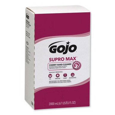 Gojo SUPRO MAX Cherry Hand Cleaners, Cherry, Bag-in-Box, 2,000 mL, 4/CA, #728204