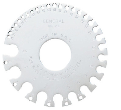 General Tools Sheet Metal Gages, #0-#36, Chrome, 1 EA, #21
