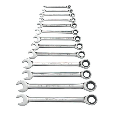 GearWrench 13-Piece Combination Ratcheting Wrench Set, Inch, 1/ST #9312