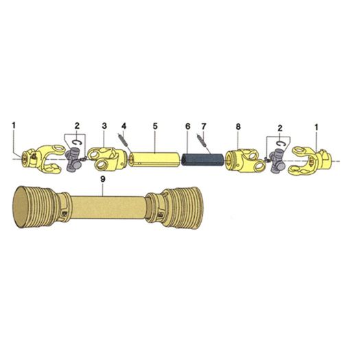 PTO Shaft, 1-3/8 Inch With FD2 Slip Clutch