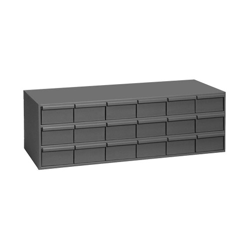 Durham Steel Drawer Storage Unit, 33-13/16"W, 18 Jumbo Drawers