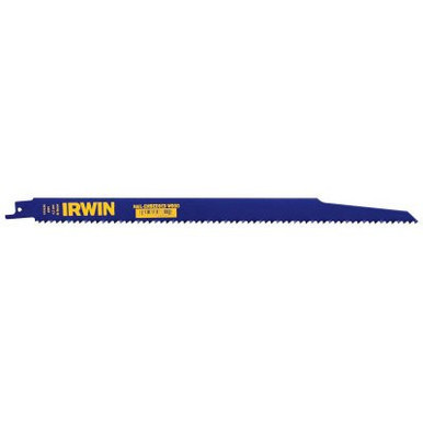 Irwin Nail Embedded Wood Cutting Reciprocating Blades, 12", 6 TPI, #IR-372156B (25/Pkg)