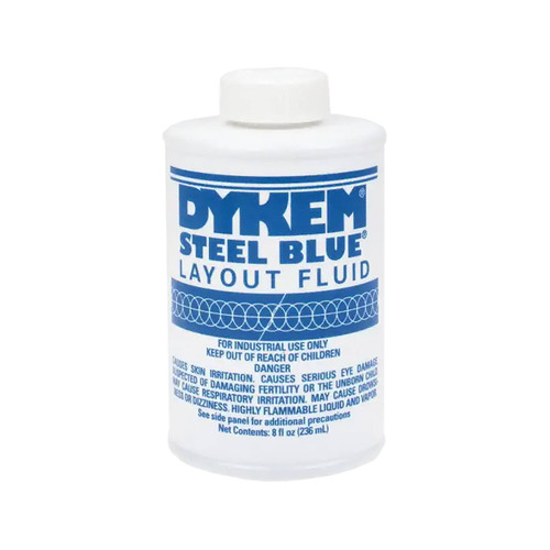 Dykem Steel Blue Layout Fluid, 8 oz. brush in cap