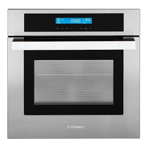 Cosmo 24 In. Lumin Collection 2.9 cu. ft. Electric Wall Oven, 8 Functions And True European Convection In Stainless Steel