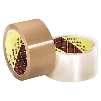 3M Scotch Box Sealing Tape 371 Clear 48MM X 50 M, 1/Roll