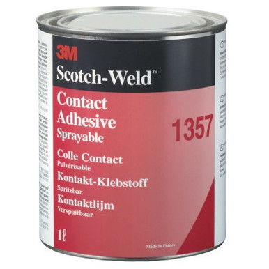 3M Scotch-Weld Neoprene High Performance Contact Adhesive 1357, Gray, 1/QT