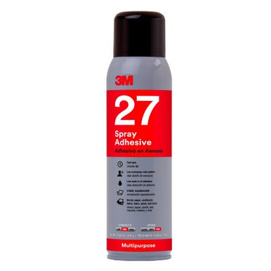 3M Multi-Purpose 27 Spray Adhesive, 13.5 oz Aerosol, White, 12 CN/CA