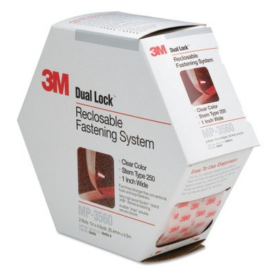 3M Dual Lock Reclosable Fasteners, Polypropylene, 2/Pk, 2/PK, #7000051895