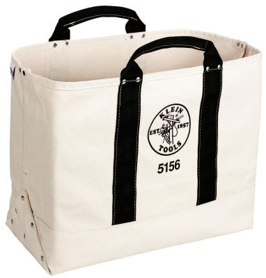 Klein Tools No. 6 Canvas Tool Bags, 1 Compartment, 19 X 9 in, 1/EA, #5156