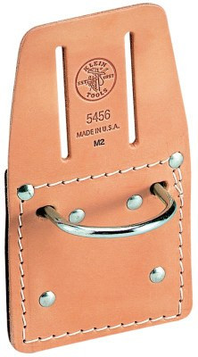 Klein Tools Hammer Holders, Black, Holds All Hammers Except Lineman's, Leather, Belt Slot, 1/EA, #5456