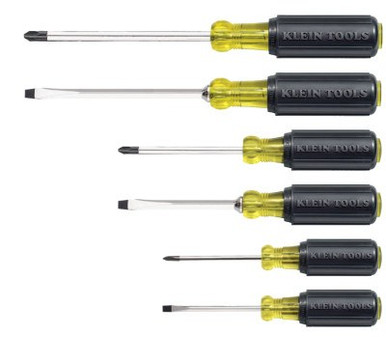 Klein Tools 6-Piece Screwdriver Set, Phillips; Slotted, 1/SET, #85074
