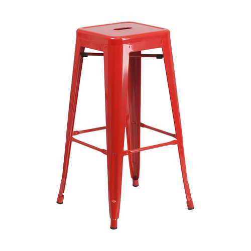 Flash Furniture 30" Metal Stool, Red