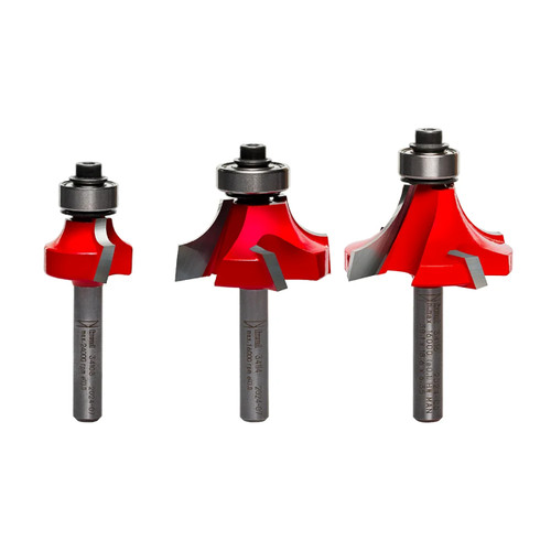 Freud 3-Piece Round Over/Beading Bit Sets 1/4" Shank
