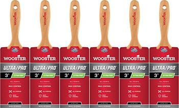 Wooster Genuine 3" Ultra/Pro Extra-Firm Extra-Thick Flat Paintbrush 6-Pack # 4156-3-6PK